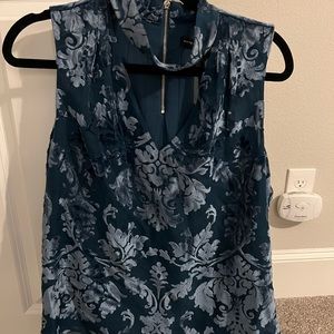 Blue Velvet Burnout Top